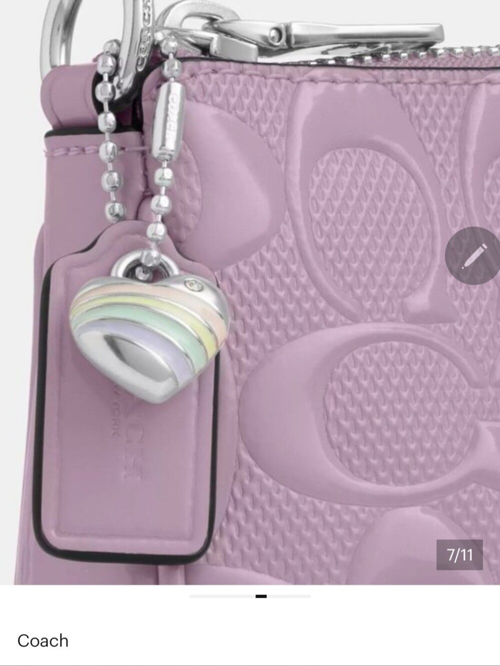 NWT Coach Nolita 19 Siver/violet - Picture 15 of 16